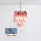 Gradient Red Murano Glass Tube Chandelier product image