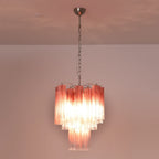 Gradient Red Murano Glass Tube Chandelier product image