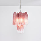 Gradient Red Murano Glass Tube Chandelier product image