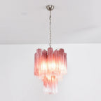 Gradient Red Murano Glass Tube Chandelier product image