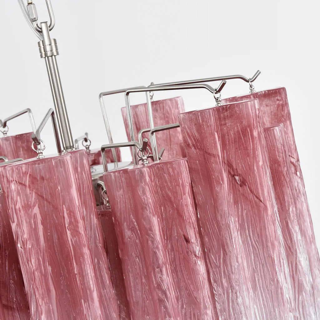 Gradient Red Murano Glass Tube Chandelier product image