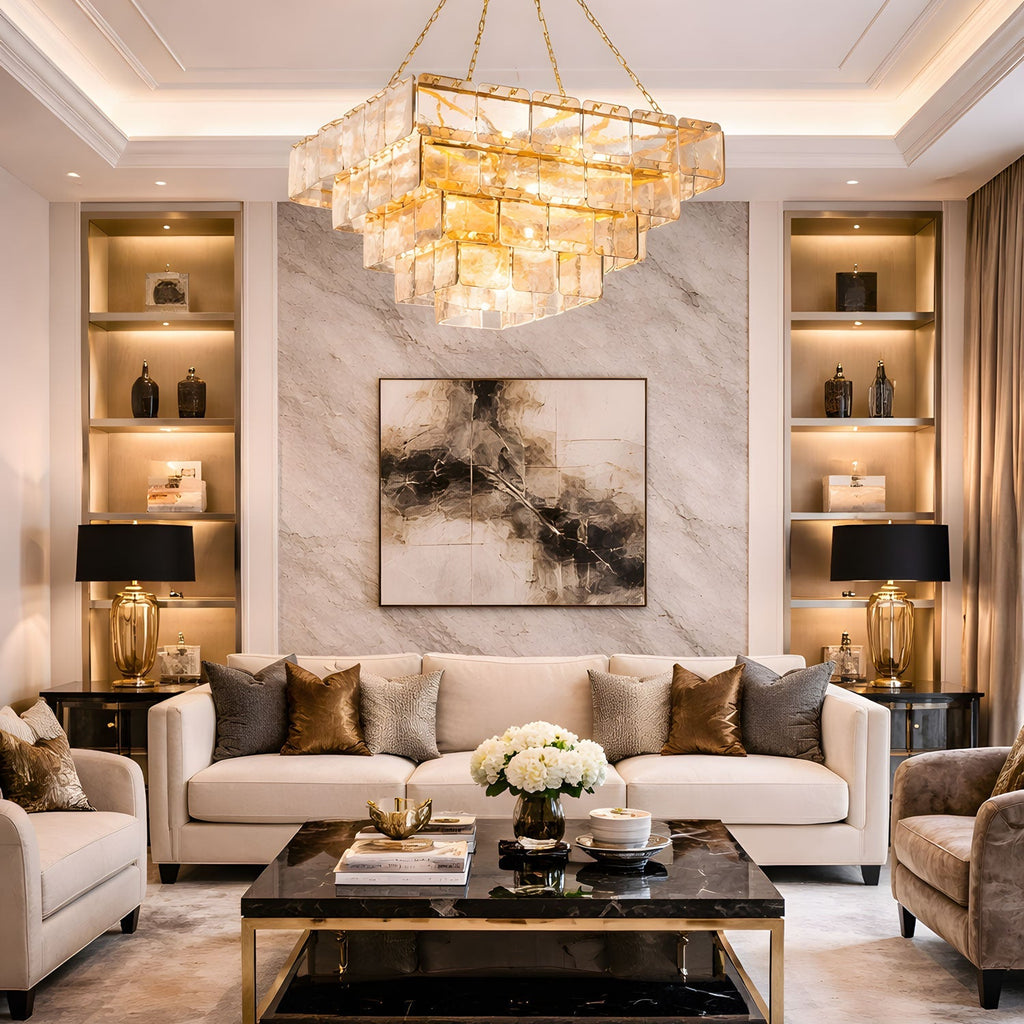 Sophisticated Tiered Chain Suspended Chandelier product image