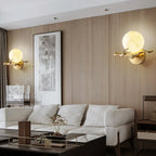 Retro Twigs Round Alabaster Branch Wall Lamp additional product view