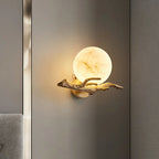 Retro Twigs Round Alabaster Branch Wall Lamp product image