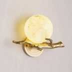 Retro Twigs Round Alabaster Branch Wall Lamp product image