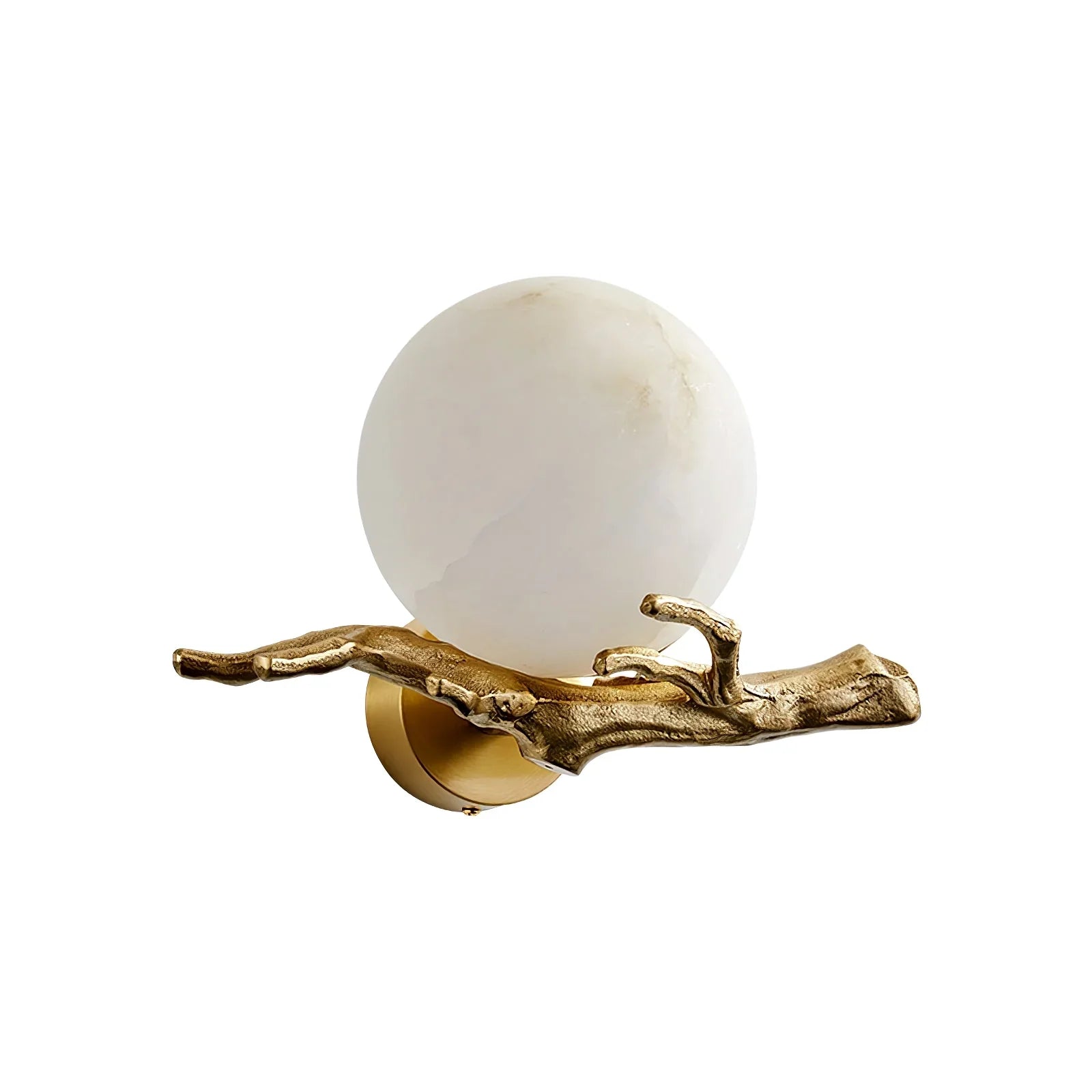 Retro Twigs Round Alabaster Branch Wall Lamp product image