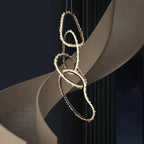 Kevyn Modern Rock Crystal Irregular Living Room Chandelier, Staircase Chandelier by Bling Lighting Studio