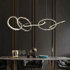 Kevyn Modern Rock Crystal Irregular Living Room Chandelier, Staircase Chandelier by Bling Lighting Studio