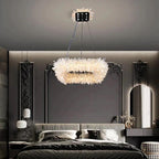 Rock Quartz Crystal Square Modern Chandelier by Bling Lighting Studio
