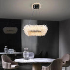 Rock Quartz Crystal Square Modern Chandelier by Bling Lighting Studio