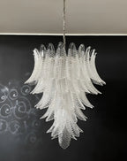 Modern Rosalind Murano Clear Felci Glass Chandelier product image
