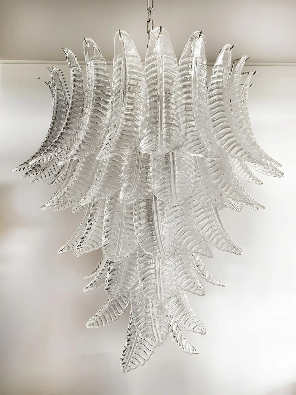 Modern Rosalind Murano Clear Felci Glass Chandelier product image