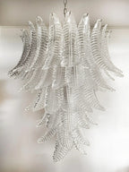 Modern Rosalind Murano Clear Felci Glass Chandelier product image