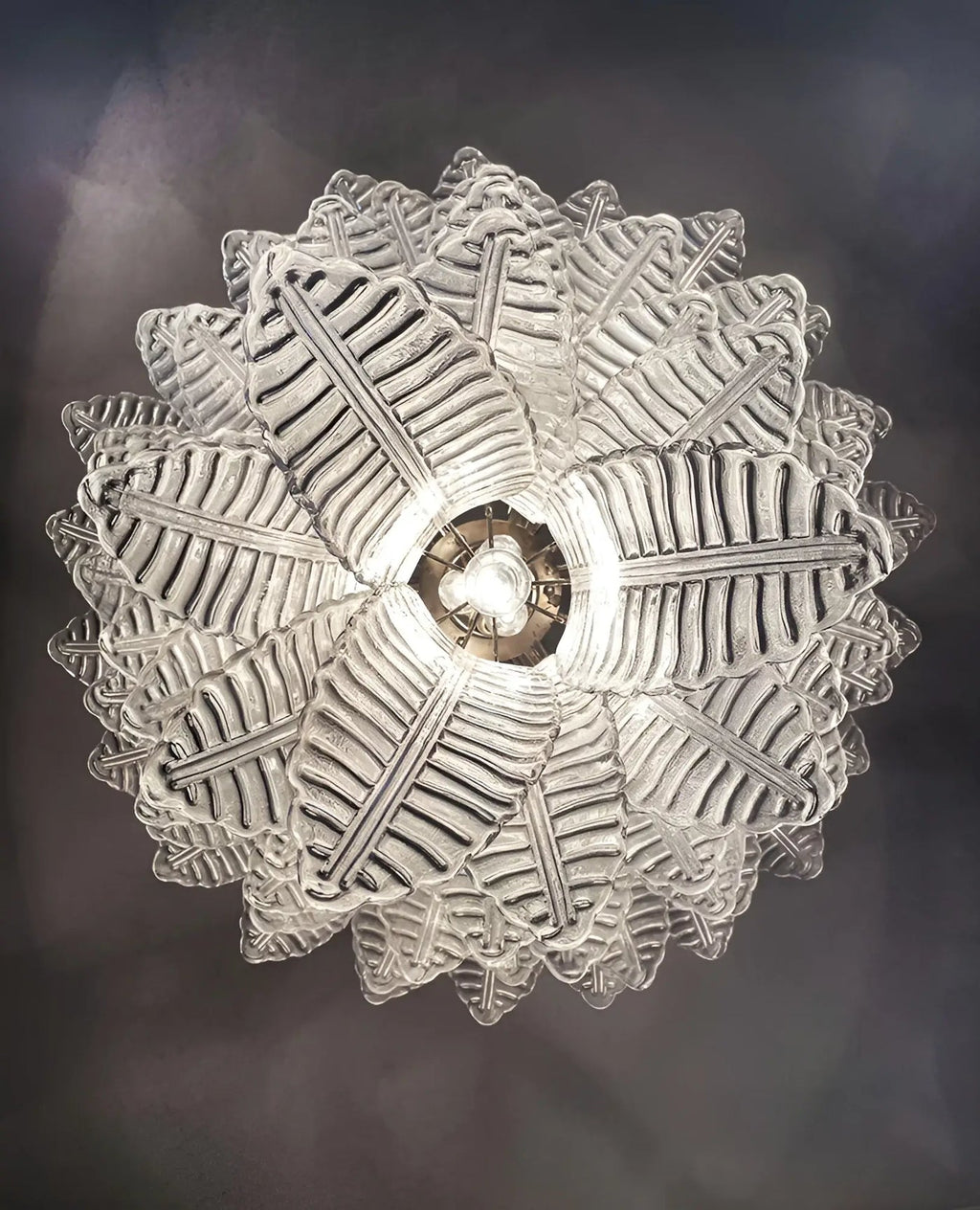 Modern Rosalind Murano Clear Felci Glass Chandelier product image