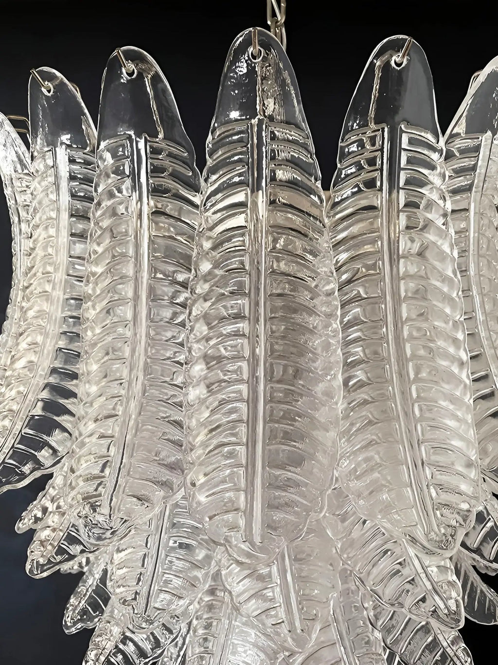 Modern Rosalind Murano Clear Felci Glass Chandelier product image