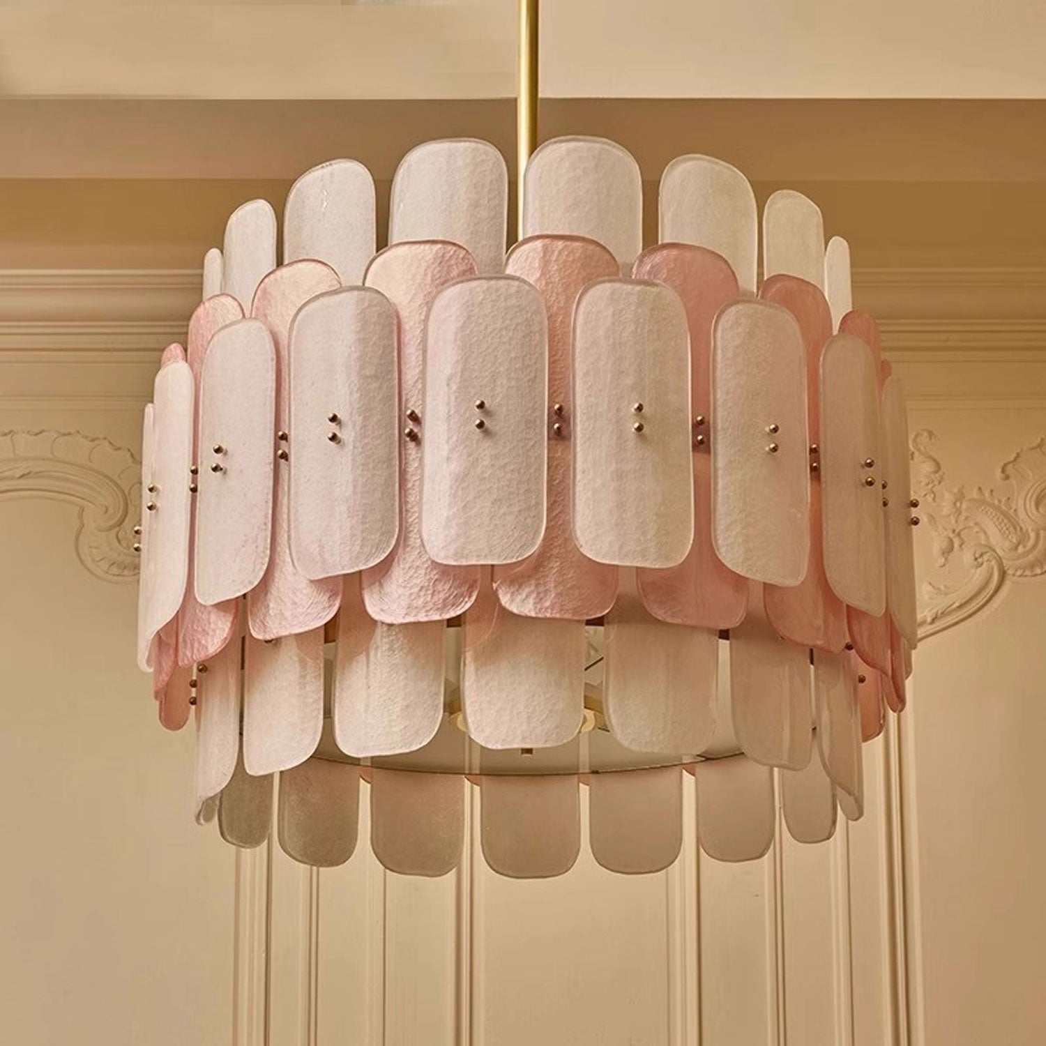 Rosalinne Murano Glass Petal Chandelier