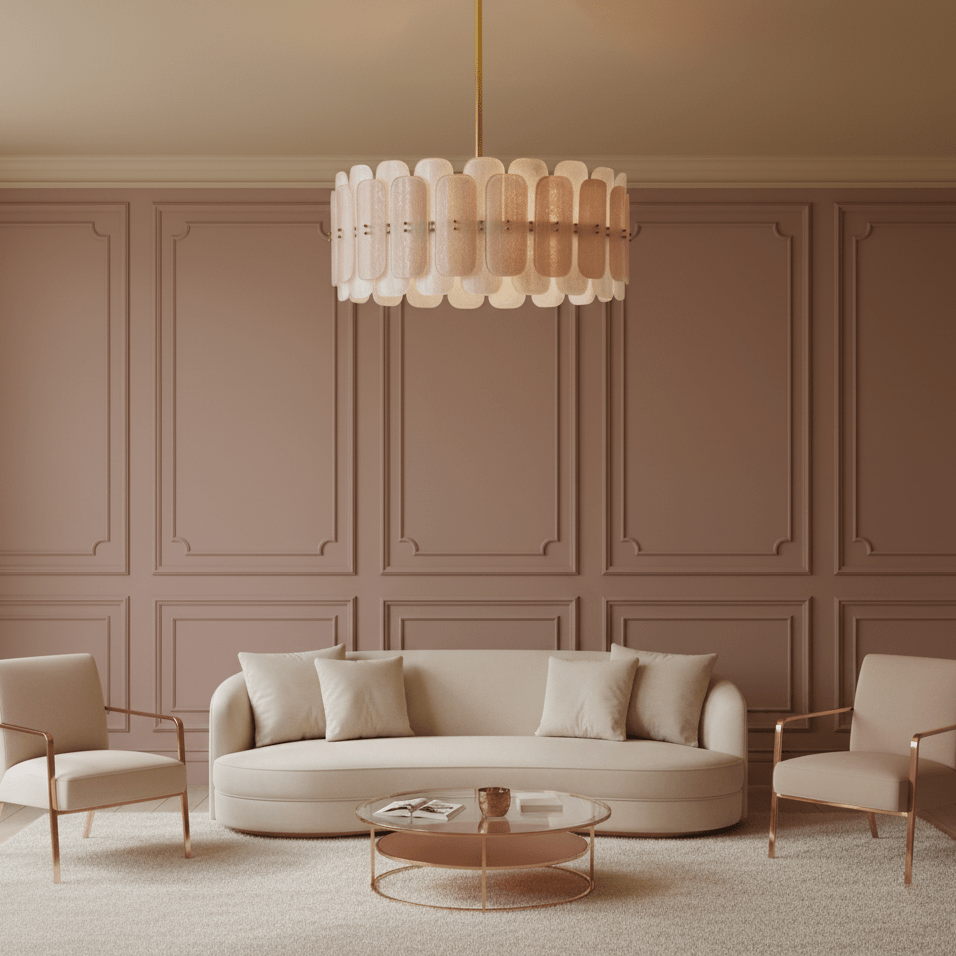 Rosalinne Murano Glass Petal Chandelier