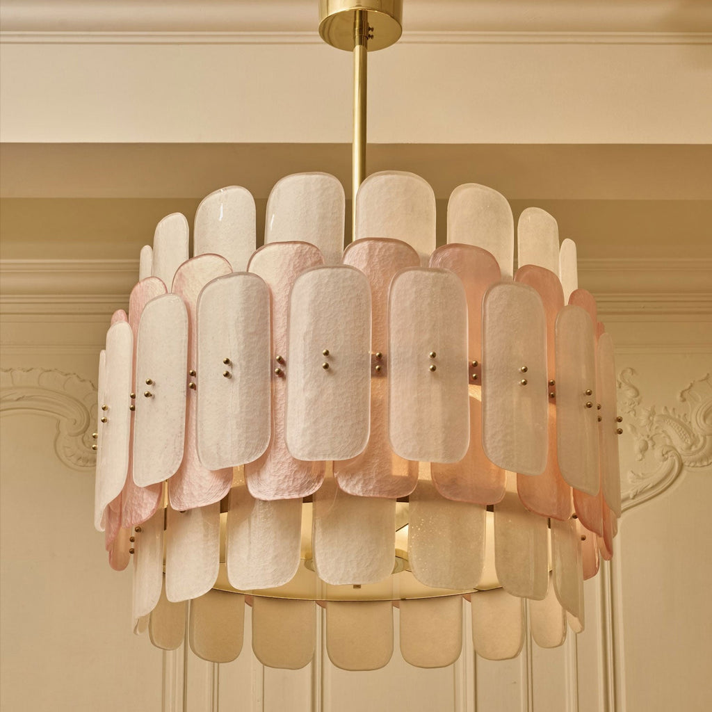 Rosalinne Murano Glass Petal Chandelier