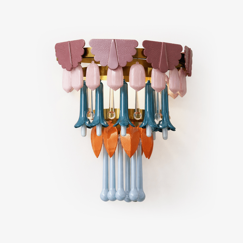 Roselle Ceramic Murano Fringe Wall Lamp