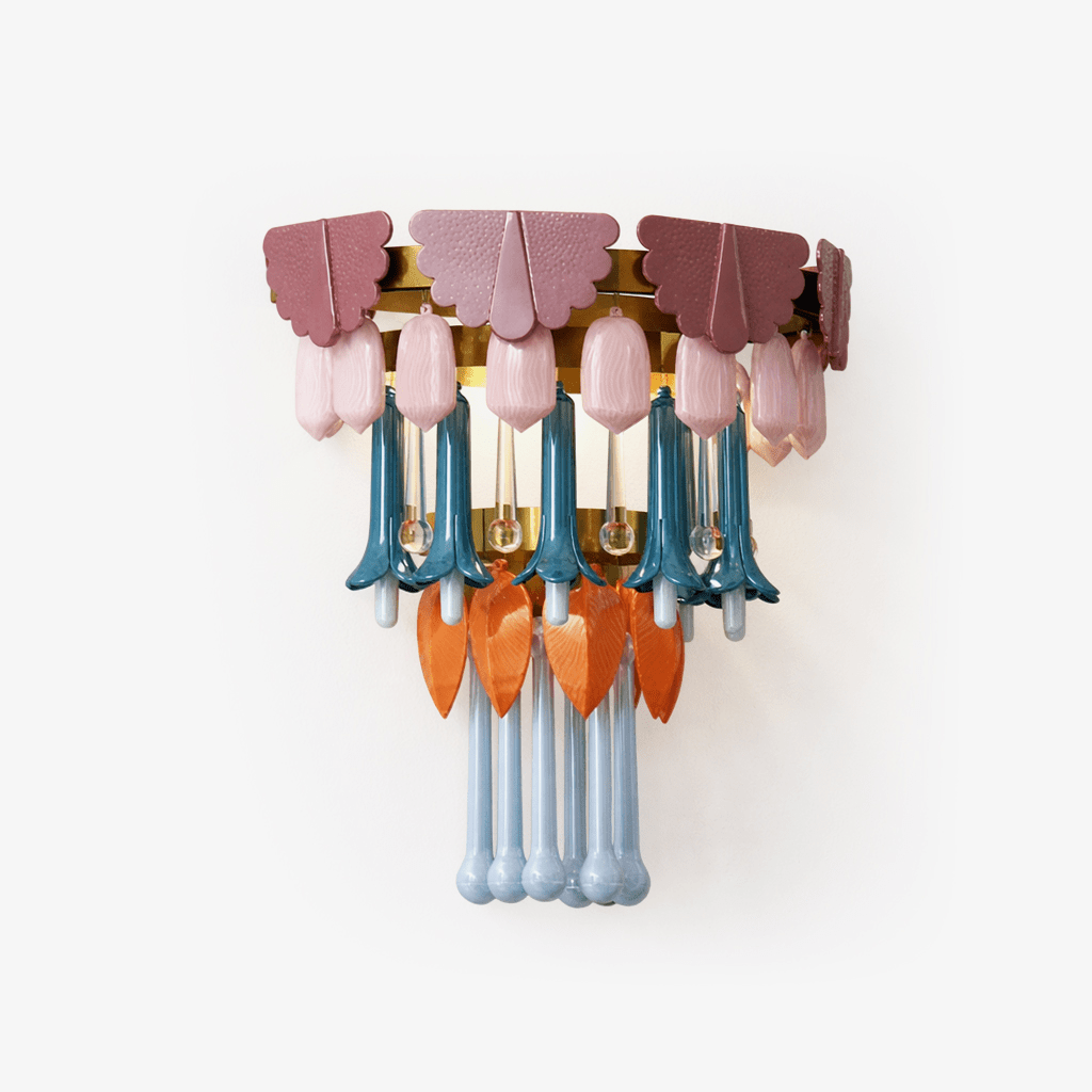 Roselle Ceramic Murano Fringe Wall Lamp