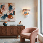 Roselle Ceramic Murano Fringe Wall Lamp