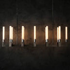 Round Brass Linear Chandelier