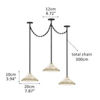 Multi-Head Matte White Alabaster Cone Hanging Kitchen Pendant Light