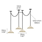 Multi-Head Matte White Alabaster Cone Hanging Kitchen Pendant Light
