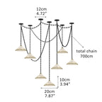 Multi-Head Matte White Alabaster Cone Hanging Kitchen Pendant Light