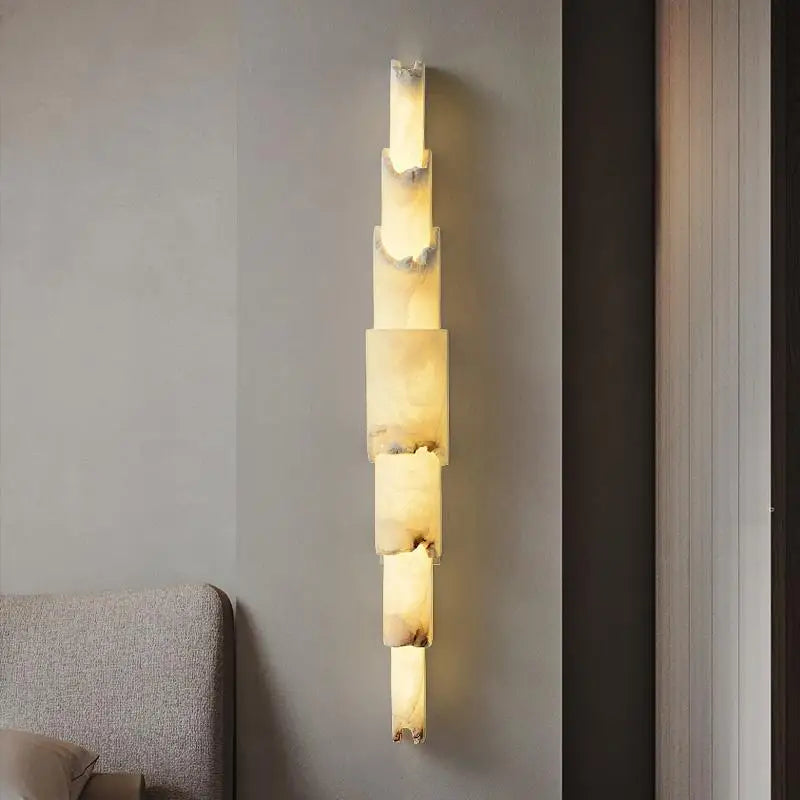 Stanton Alabaster Wall Light Fixture detail view