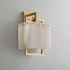 Stuart Modern Alabaster & Copper Wall Sconce material and finish detail