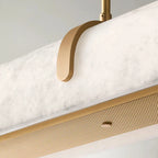 Windsor Alabaster Copper Linear Pendant material and finish detail
