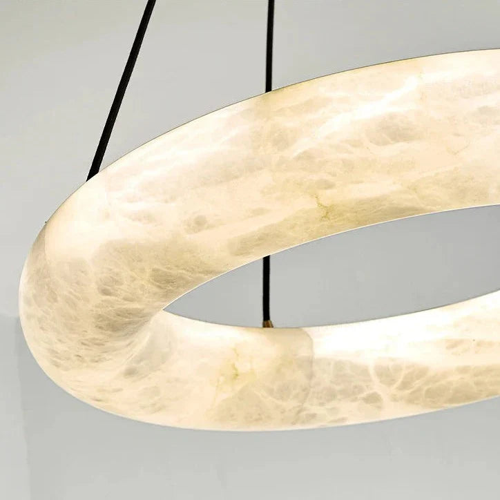 Trenton Alabaster Chandelier 20" material and finish detail