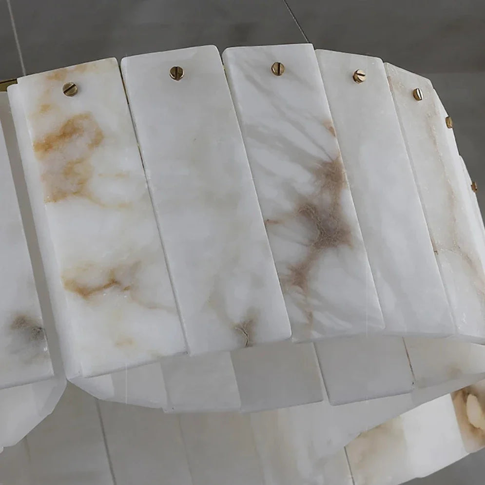 Oakley Two-Tier Layered Alabaster Chandelier product image
