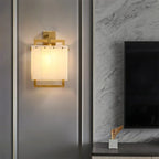 Stuart Modern Alabaster & Copper Wall Sconce additional product view