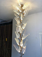 Creative Bionic Resin Leaves Chandelier for Living Room/Dining Room/Staircase by Bling Lighting Studio