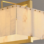 Stanton Brass & Alabaster Dining Chandelier material and finish detail