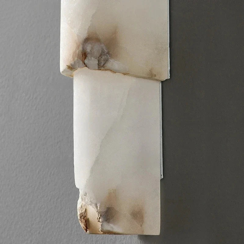 Stanton Alabaster Wall Light Fixture material and finish detail