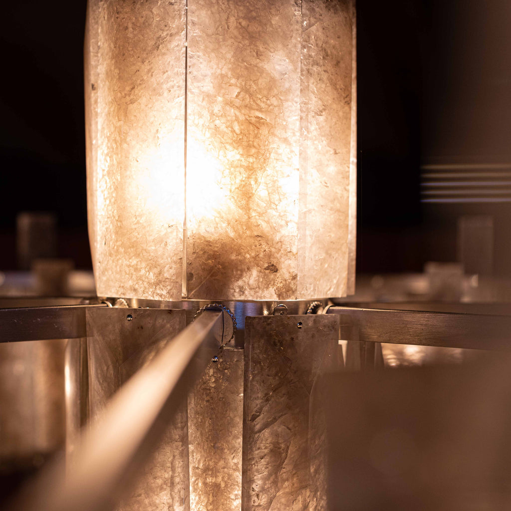 Saturn chandelier by Bling Lighting Studio