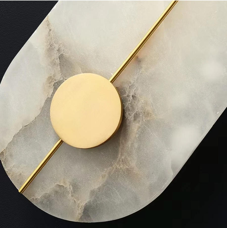 Haddon Alabaster Sconce material and finish detail