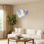 Murano Glass Disc Chandelier material and finish detail