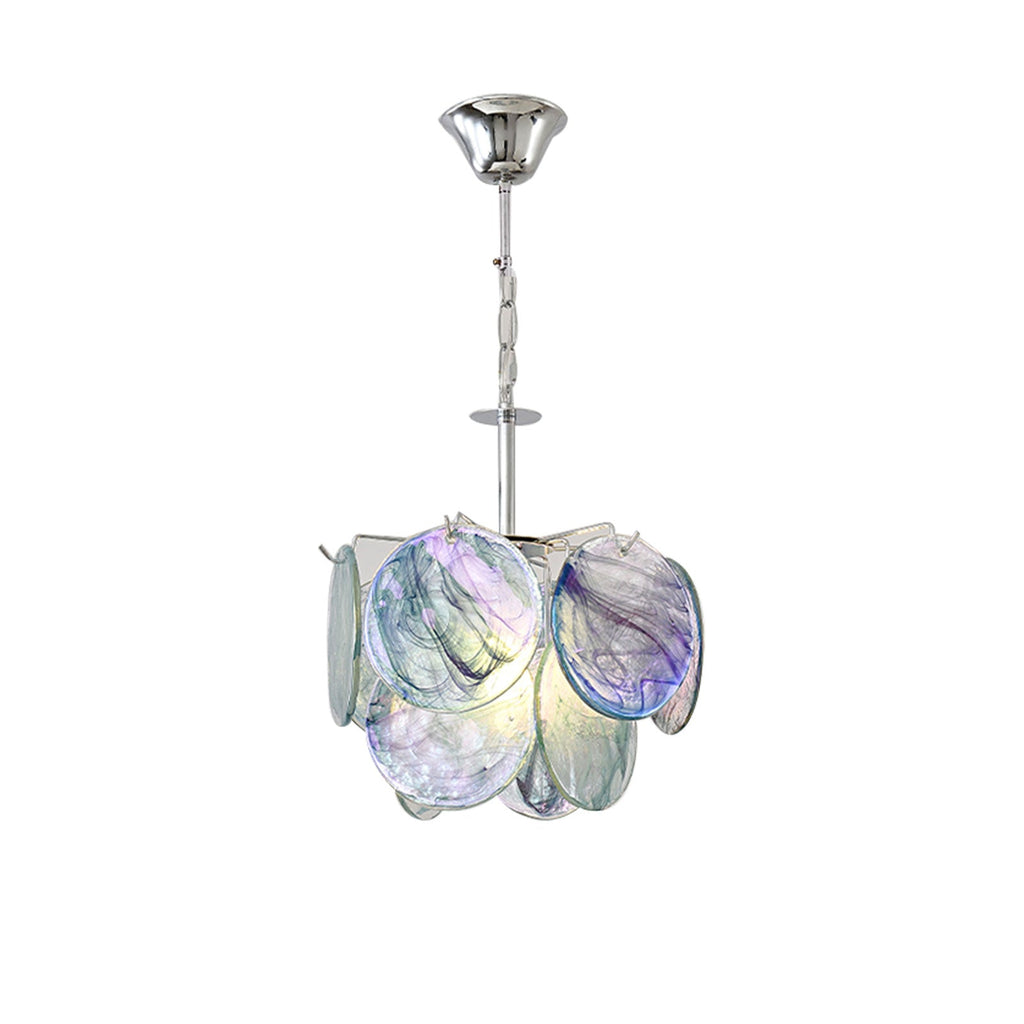 Murano Glass Disc Chandelier by Bling Lighting Studio