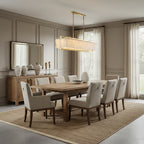 Stanton Brass & Alabaster Dining Chandelier detail view