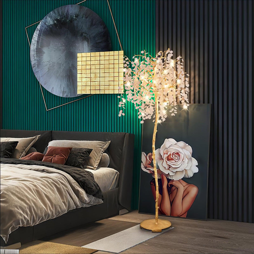 Shiro Noda Branch Crystal Floor Lamp by Bling Lighting Studio