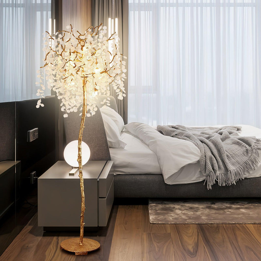 Shiro Noda Branch Crystal Floor Lamp by Bling Lighting Studio