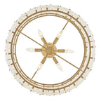 Simona Alabaster Round 2-Tier Chandelier 17.5"D 24"D