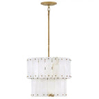 Simona Alabaster Round 2-Tier Chandelier 17.5"D 24"D