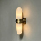 Slim Alabaster Vertical Tube Wall Sconce