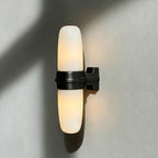 Slim Alabaster Vertical Tube Wall Sconce