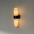 Slim Alabaster Vertical Tube Wall Sconce